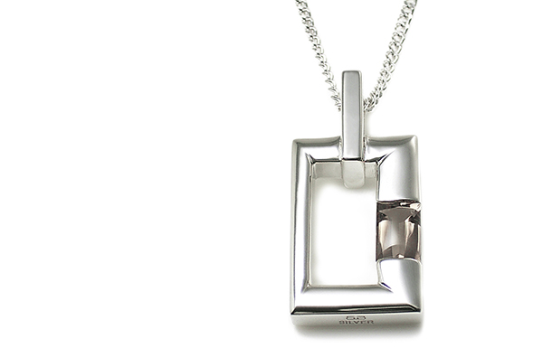 スモーキークオーツ2ペンダントネックレス（ユニセックス）のメイン画像