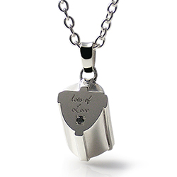 誕生石&刻印可メンズネックレス画像*ブラックダイヤ1